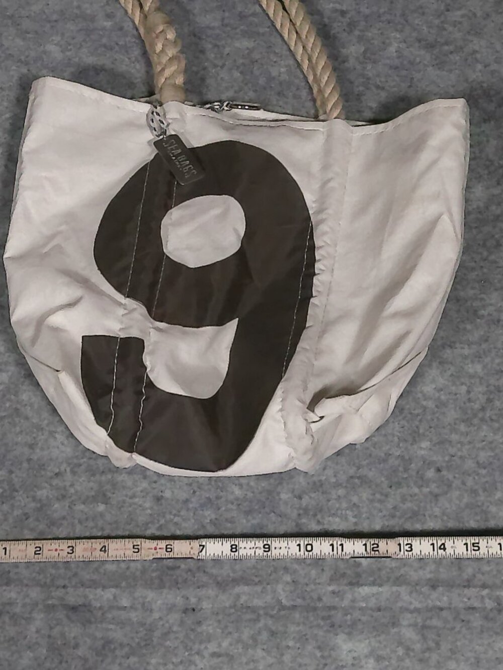 Sea Bags Maine Recycled Sailcloth Rope Handle Tote Bag #9 Nautical - Picture 4 of 7